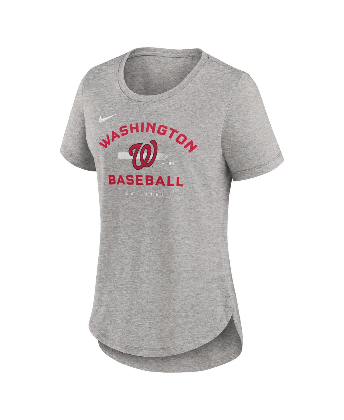 Nike Heather Gray Washington Nationals Hot Prospect Tri-blend T-shirt