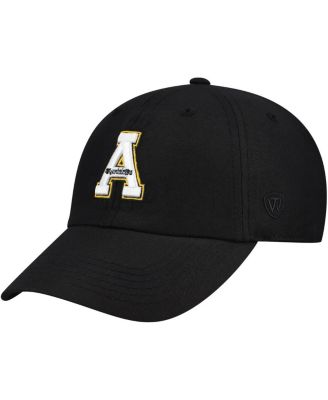Top of the World - Men's Black Appalachian State Mountaineers Staple Adjustable Hat