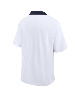 Men's White Michigan Wolverines Jersey Polo Shirt