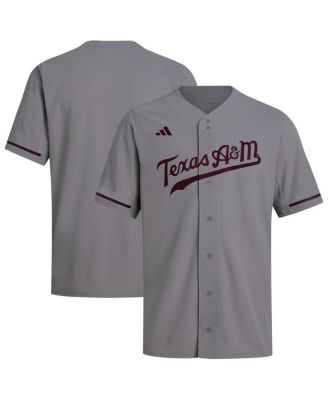 adidas - Men's Gray Texas A&M Aggies Replica Baseball Jersey