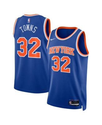 Nike - Men's and Women's Karl-Anthony Towns Blue New York Knicks Swingman Jersey - Icon Edition