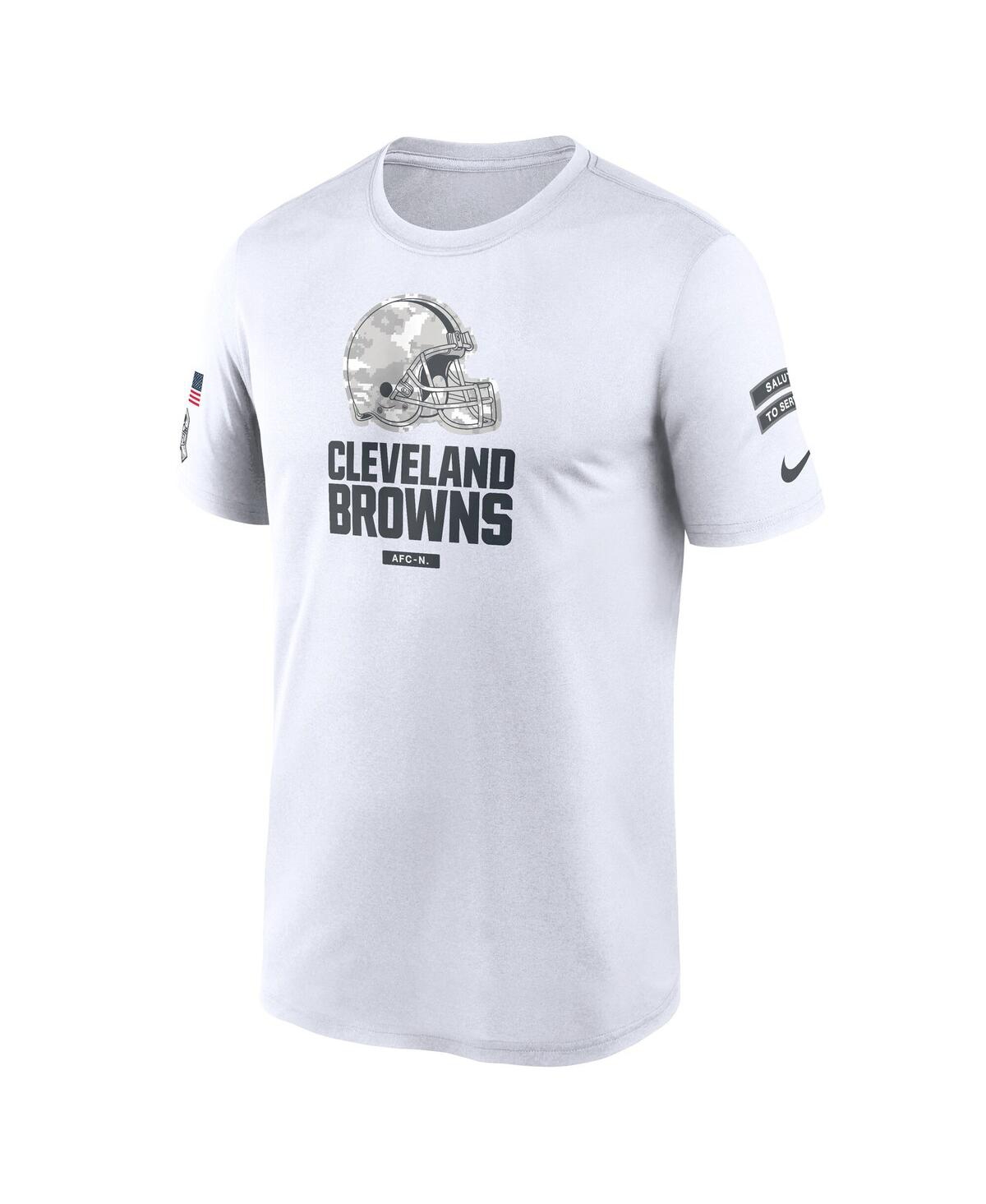 Nike Men's White Cleveland Browns 2024 Salute To Service Legend Performance T-shirt In White