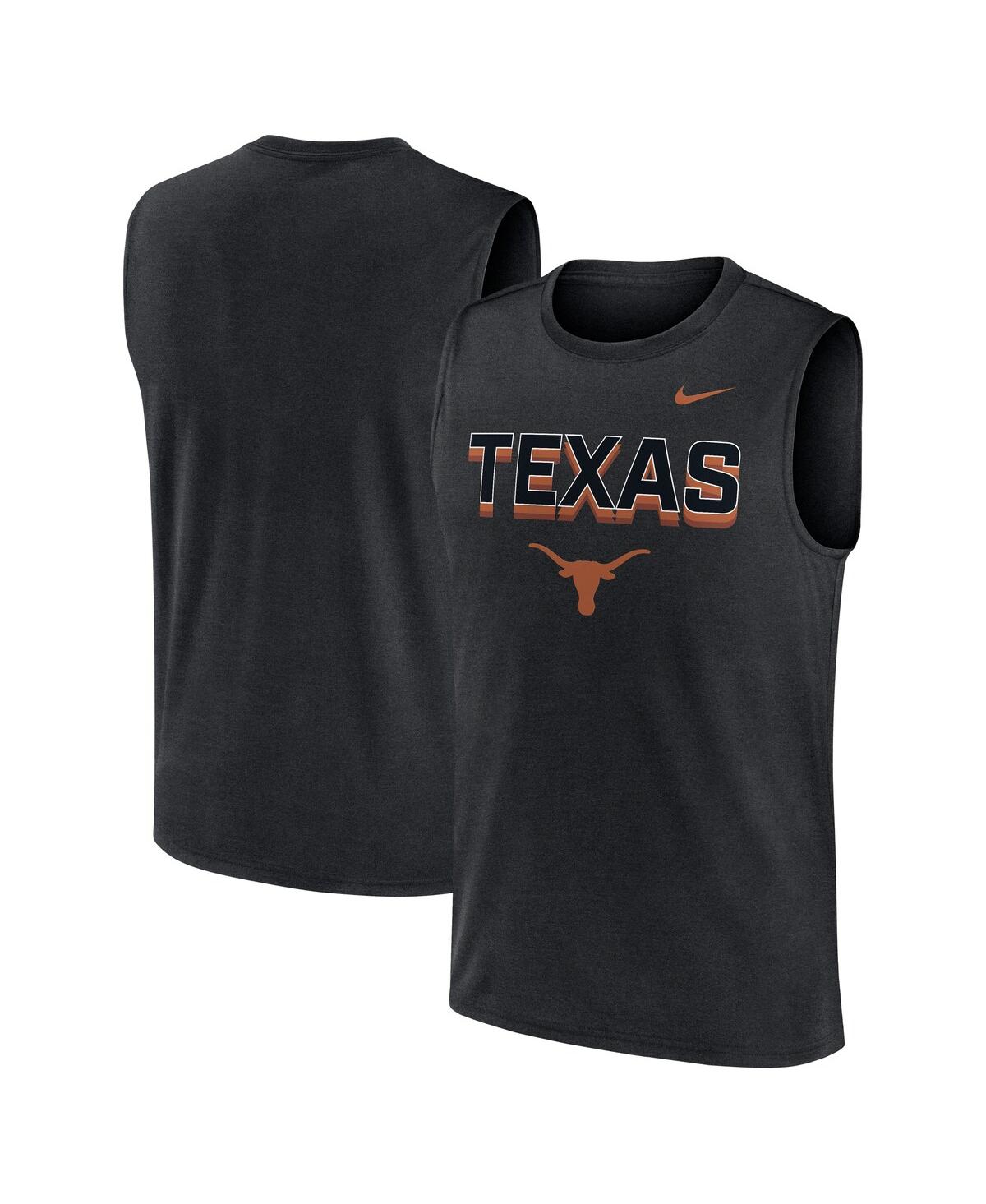 Men's Black Texas Longhorns Primetime Tricode Legend Performance Tank Top - Black