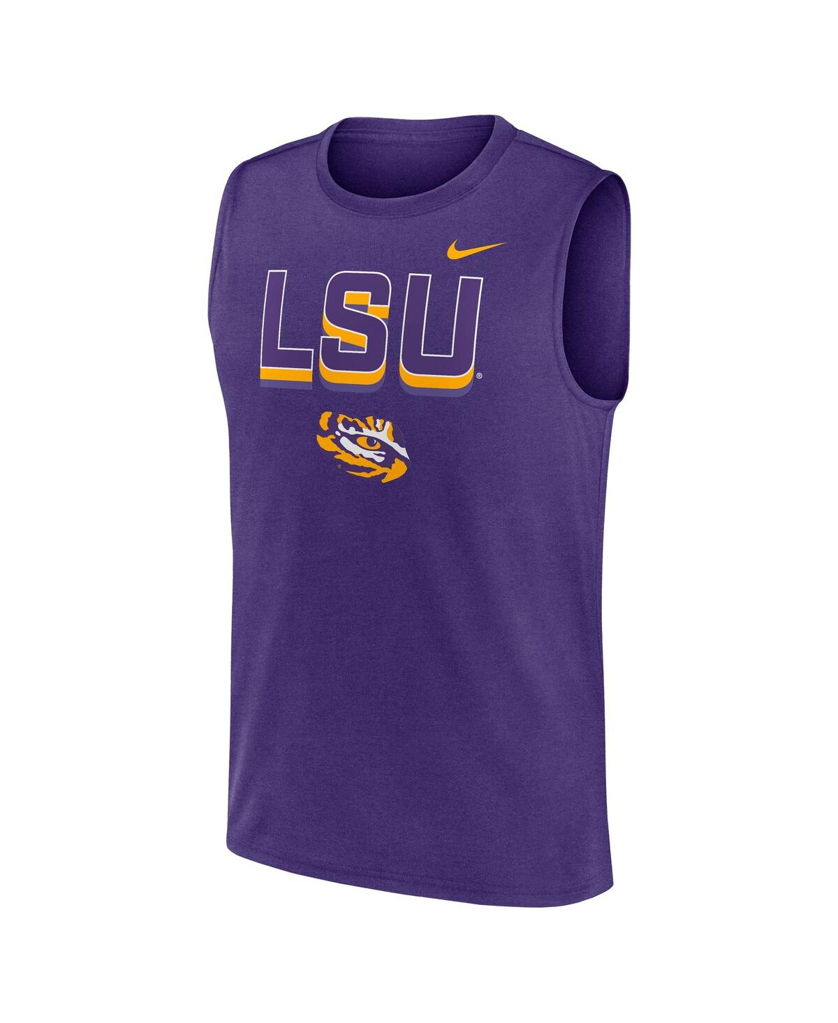 Nike Men's Purple Lsu Tigers Primetime Tricode Legend Performance Tank Top In Purple