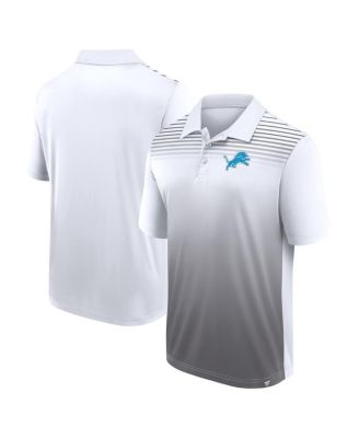 Logo Athletic - Men's White/Gray Detroit Lions Sandlot Game Polo Shirt