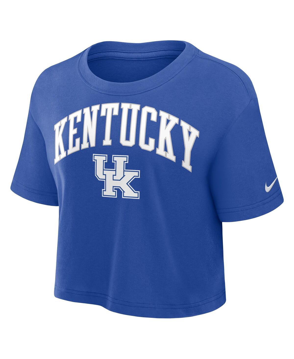 Nike Kentucky Athletic Prep Arch  Women's Dri-fit College Cropped T-shirt In Blue
