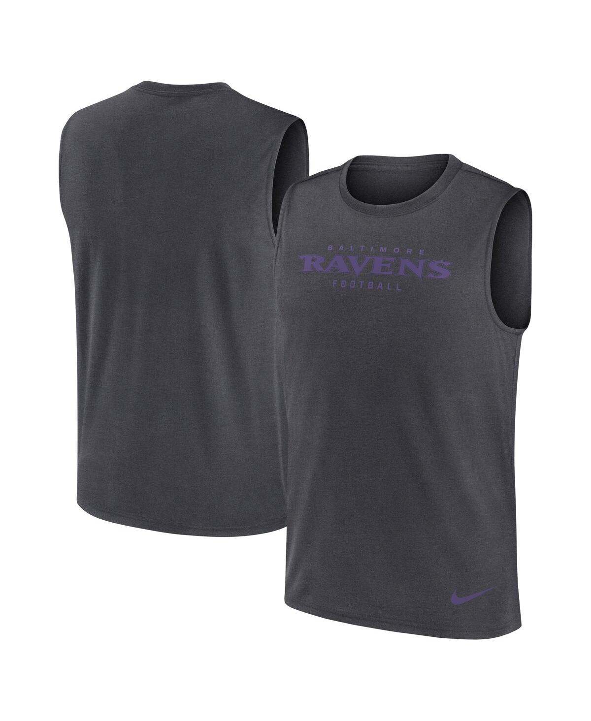 Nike Men's Charcoal Baltimore Ravens Primetime Legend Performance Muscle Tank Top In Gray