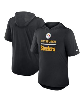 Nike - Men's Black Pittsburgh Steelers Lockup Tri-Blend Hoodie T-Shirt