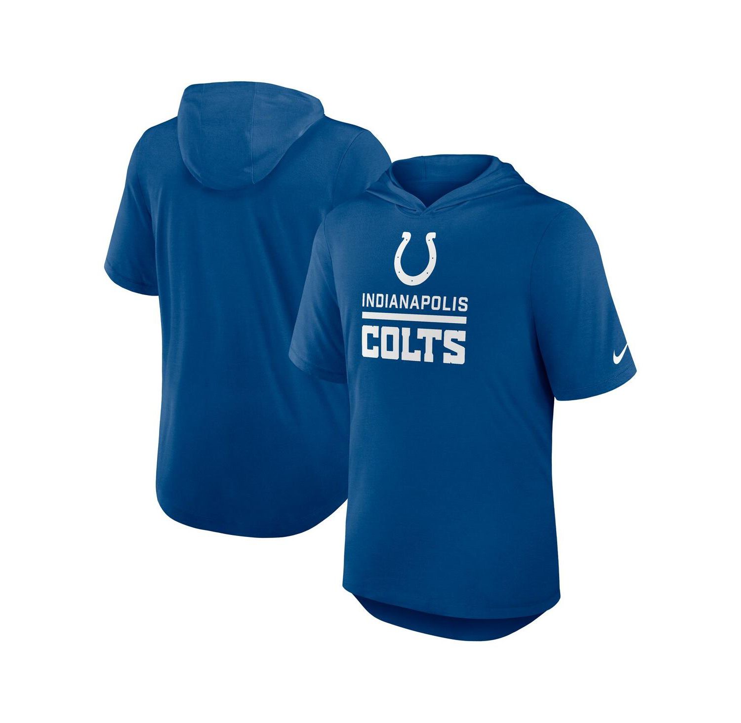 Men's Royal Indianapolis Colts Lockup Tri-Blend Hoodie T-Shirt