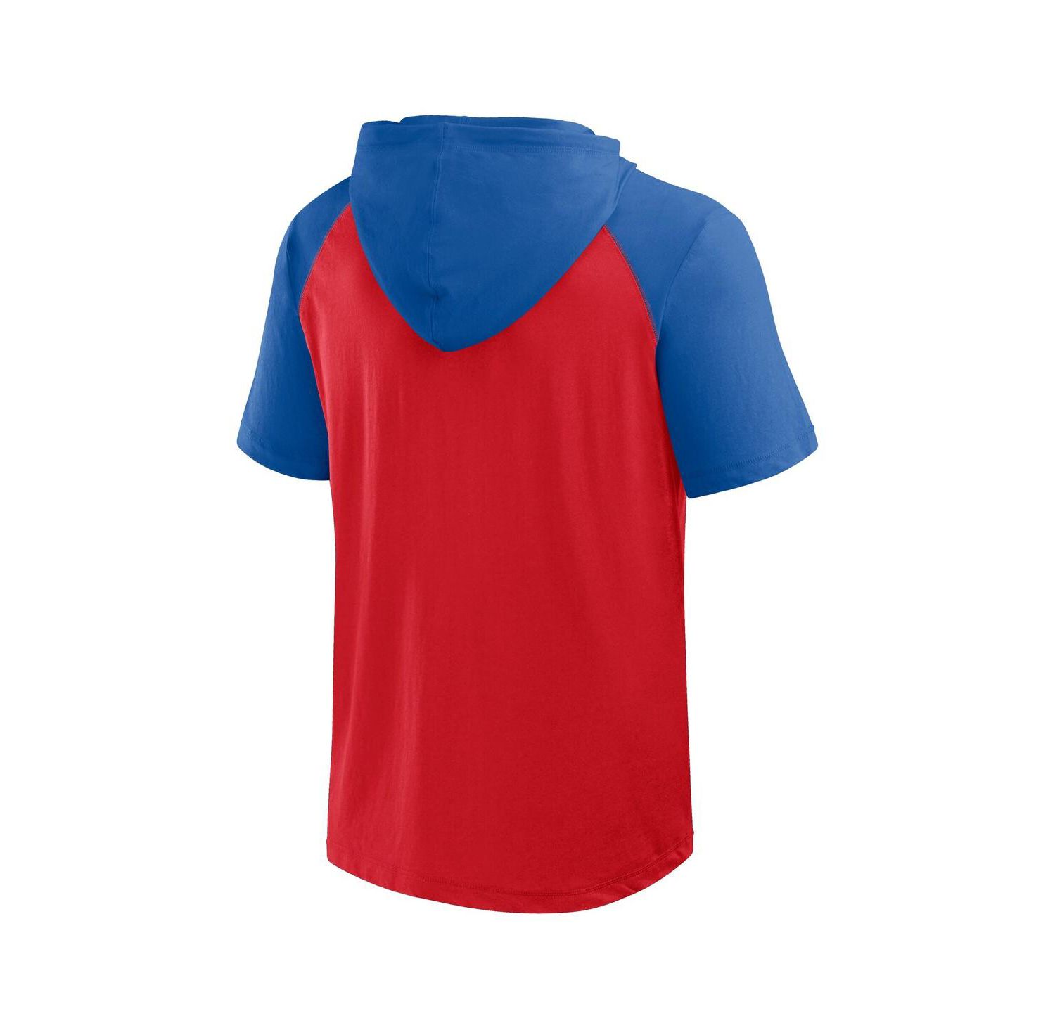 Men's Red Philadelphia Phillies Prime Raglan Short Sleeve Hoodie T-Shirt