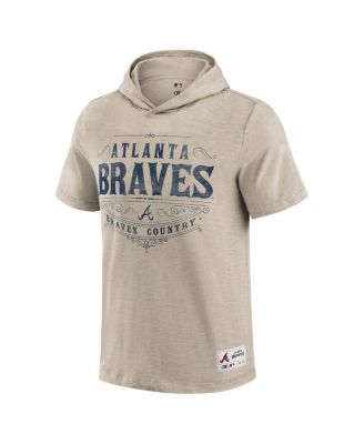 Men's Tan Atlanta Braves Hooded T-Shirt