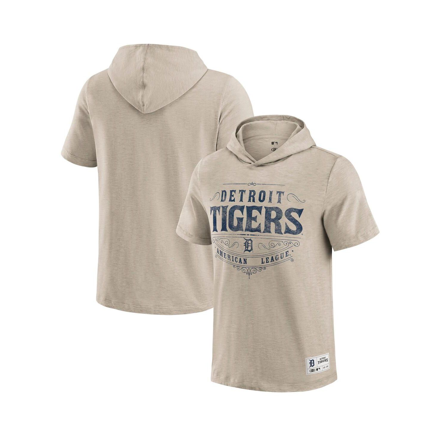 Мужская футболка Fanatics Tan Detroit Tigers Hooded — фото 1