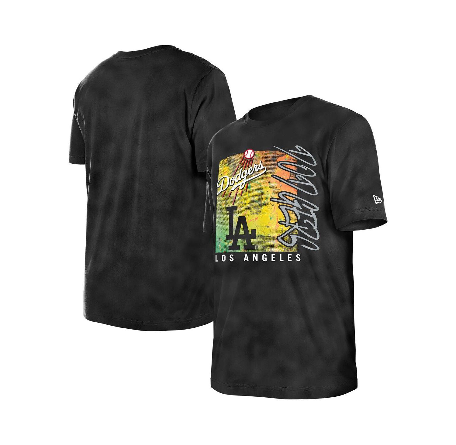 Women's Black Los Angeles Dodgers Sport Classics Enzyme Wash Oversized T-Shirt