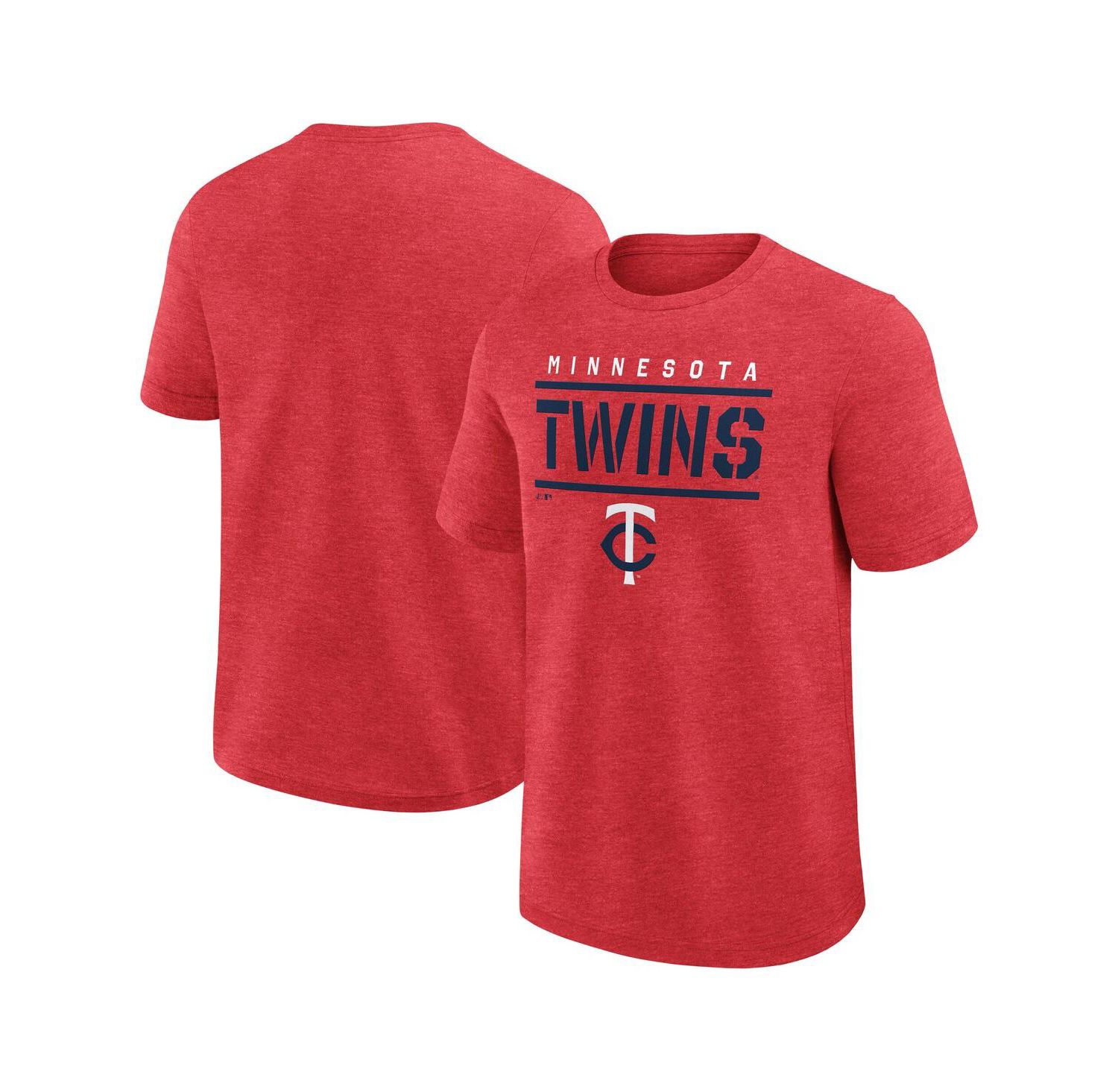 Men's Heather Red Minnesota Twins Top Notch T-Shirt