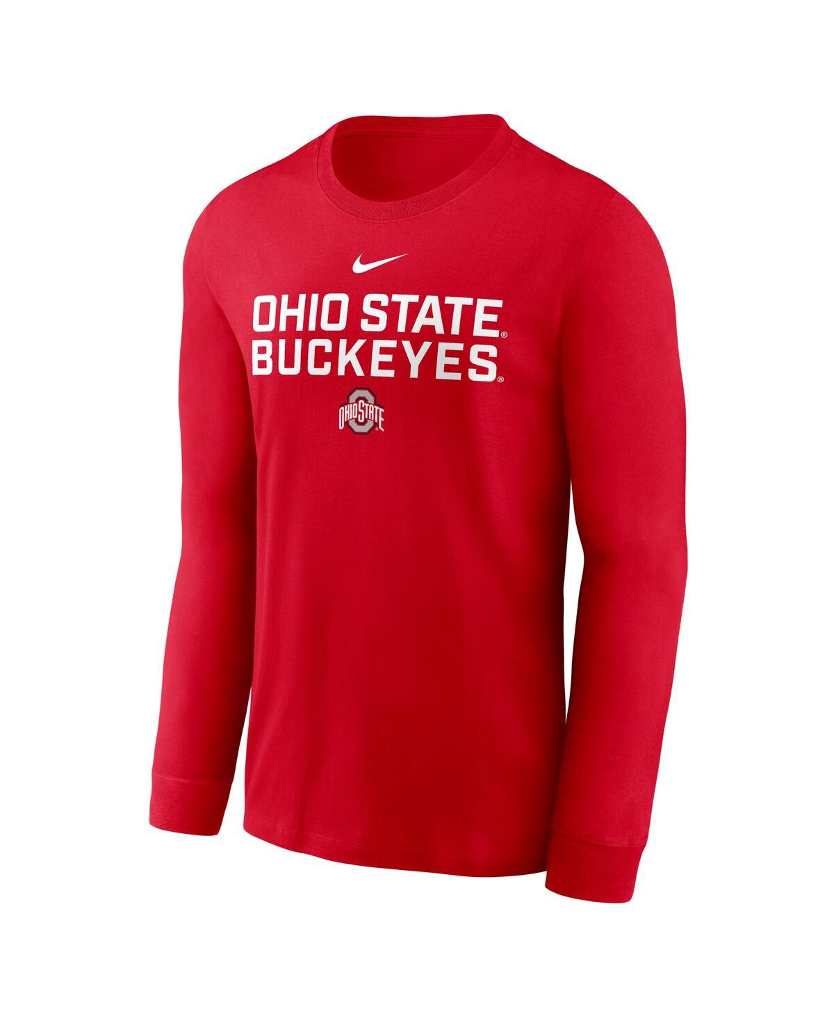 Nike Scarlet Ohio State Buckeyes 2025 Sideline Performance Long Sleeve T-shirt
