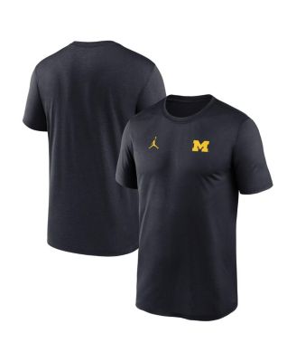 Jordan - Men's Navy Michigan Wolverines 2025 Sideline Small Logo Legend Performance T-Shirt