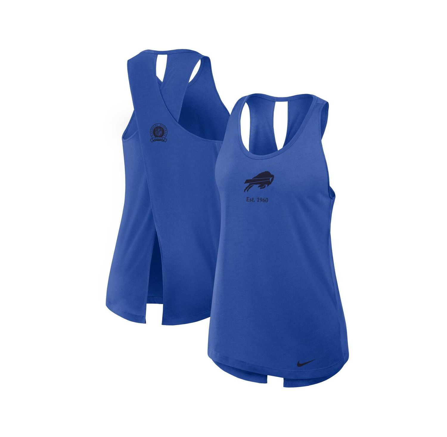 Women's Royal Buffalo Bills Glory Crisscross Performance Tank Top