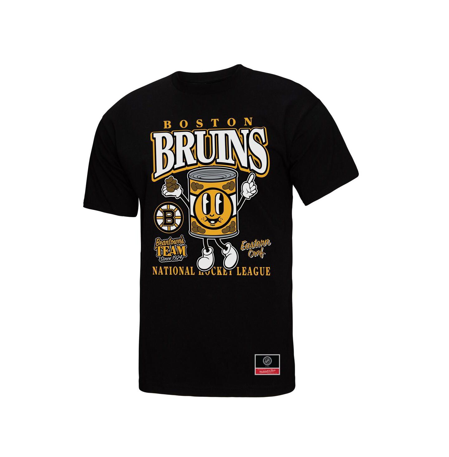 Мужская футболка Mitchell & Ness Black Boston Bruins Local Food — фото 2
