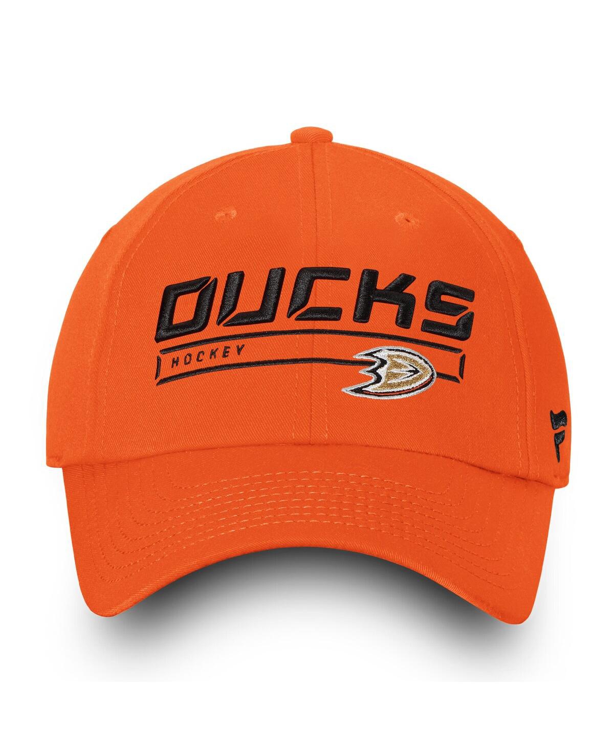 Fanatics Men's Orange Anaheim Ducks Authentic Pro Rinkside Fundamental Adjustable Hat