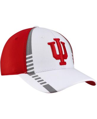 Men's White/Crimson Indiana Hoosiers One-Fit Two-Tone Flex Hat