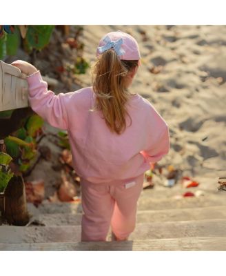 Girls Lil Sis Cotton Crewneck Sweatshirt