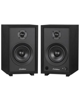 McKinley 2.0 Stereo Powered Bookshelf Speakers with Built-in Amplifier, 4" Drivers, Bluetooth 5, RCA/Aux