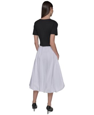 Women's Bubble Skirt Midi Dress