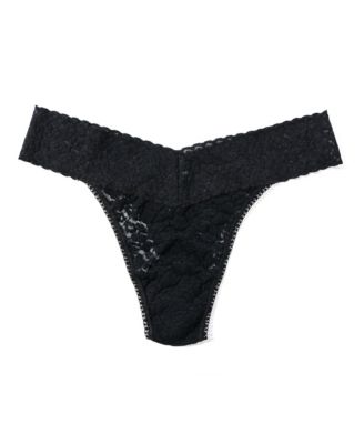 Women's Leopard Lace Original Rise Thong Underwear 7I1101