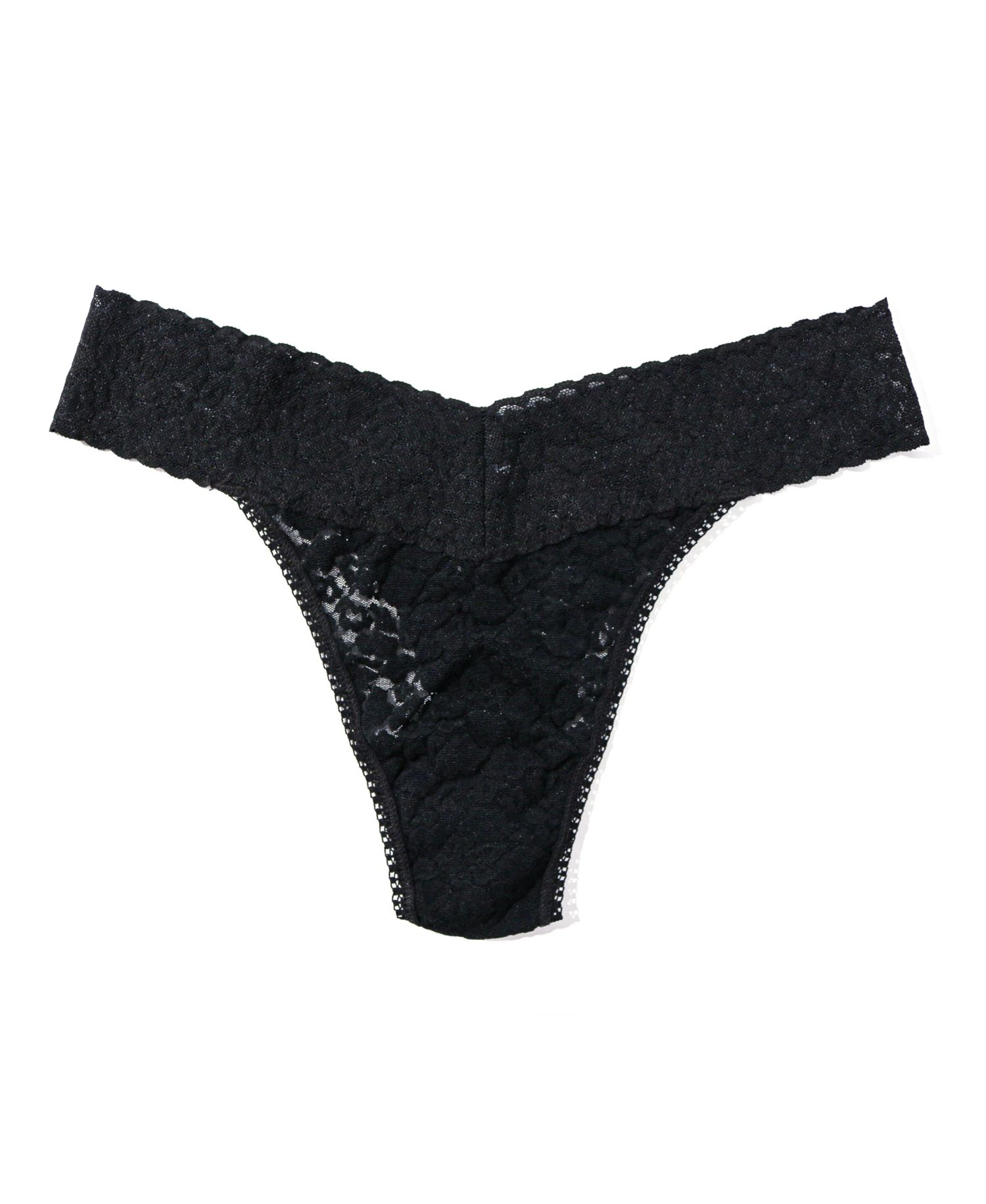 Women's Leopard Lace Original Rise Thong Underwear 7I1101