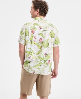 Men's Elevated Kurt Regular-Fit Floral Button-Down Camp Shirt, Exclusively at Macy's 