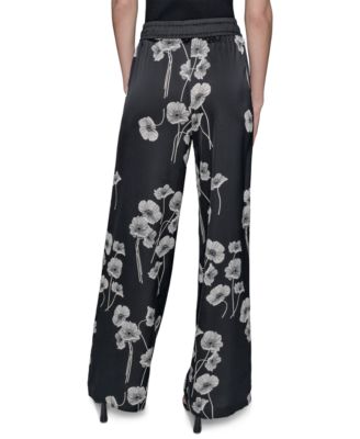 Women's Floral-Print Drawstring Pants