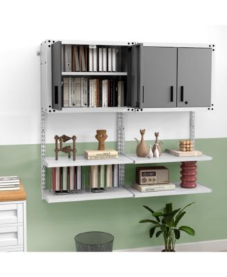 Metal Wall Cabinet with Lock and 3 Adjustable Shelves