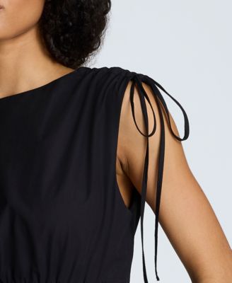 Women's Shoulder-Tie Side-Cutout Midi Dress