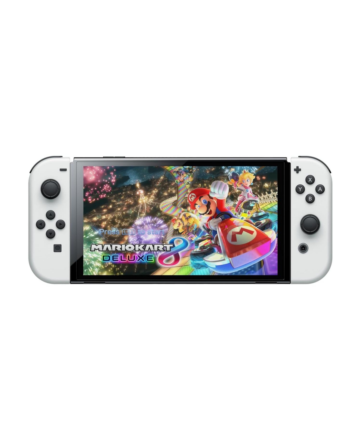 Nintendo Switch Oled Console Mario Kart 8 Deluxe Bundle with Super Mario Bros. Wonder, MightySkins Console and Controller Skin Voucher
