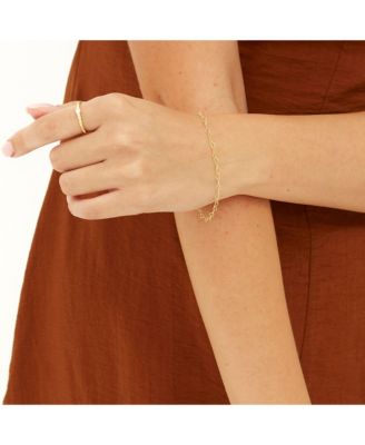 Love Heart Sterling Silver Chain Bracelet