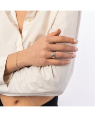 Love Heart Sterling Silver Chain Bracelet