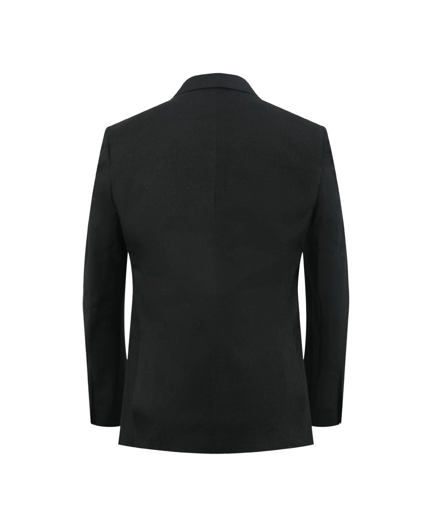 Boys Black Slim Fit Clasic Melange Jacket