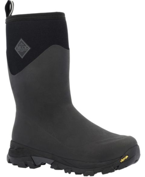 Мужские ботинки MUCK Arctic Ice Mid Boot + Vibram Arctic Grip A.T., цвет: Чёрный