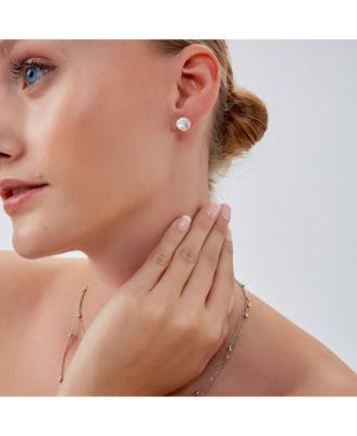 Baroque Pearl Irregular Stud Earring Sterling Silver