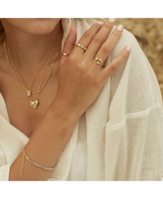 Bone Sterling Silver Adjustable Ring