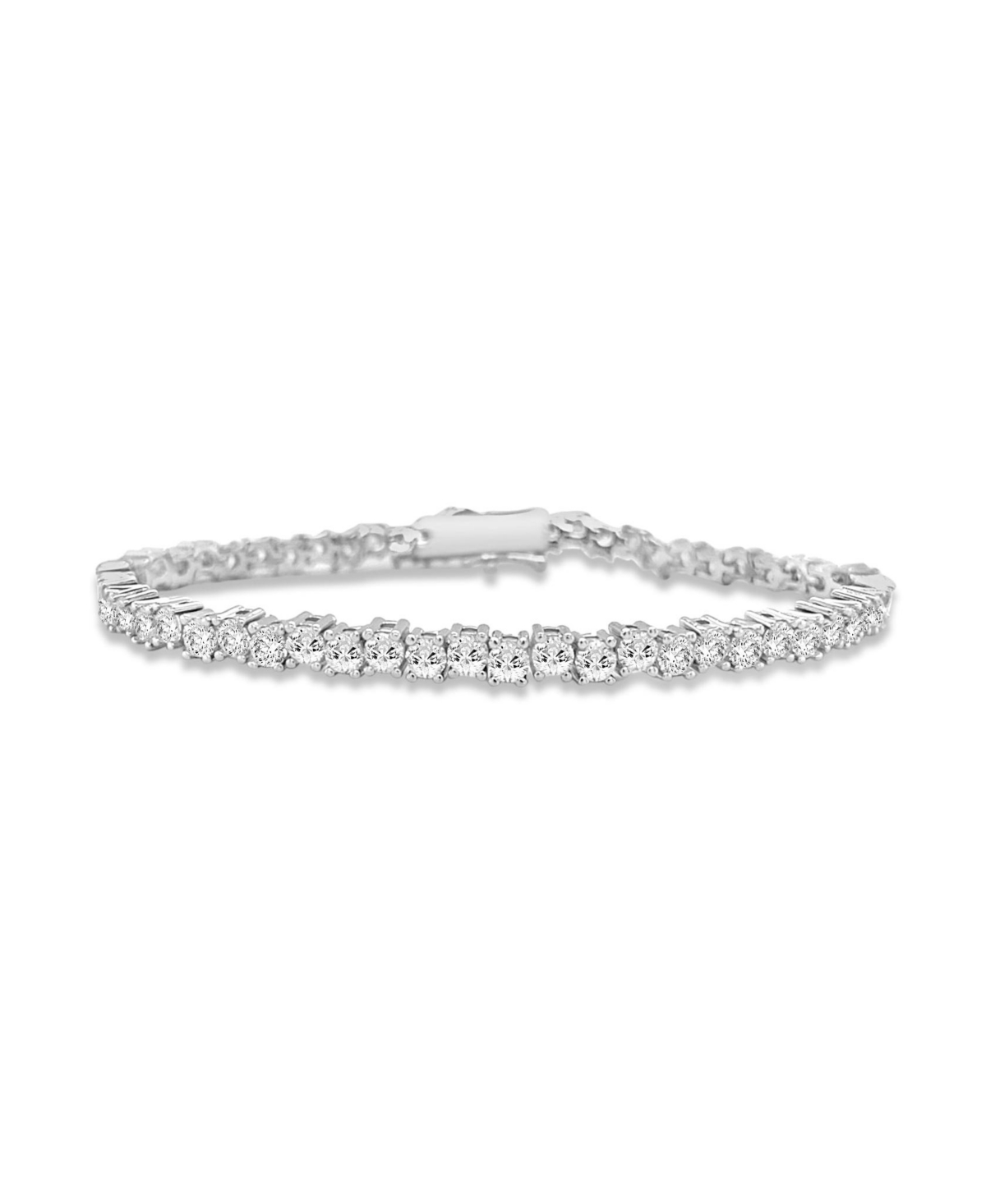 Zig Zag Tennis Bracelet - White cz crystalline