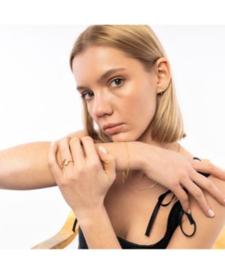 Six Beads Sterling Silver Bracelet