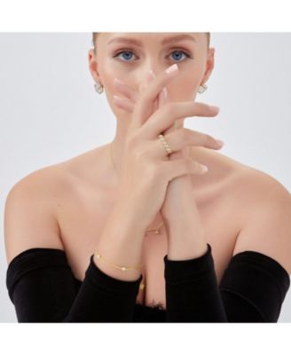 White Opal Sterling Silver Bracelet in Gold