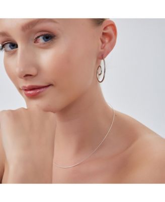 Spiral Sterling Silver Stud Earrings