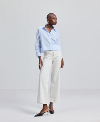 Women's Crop it like it s Hot Shirt in Stripes