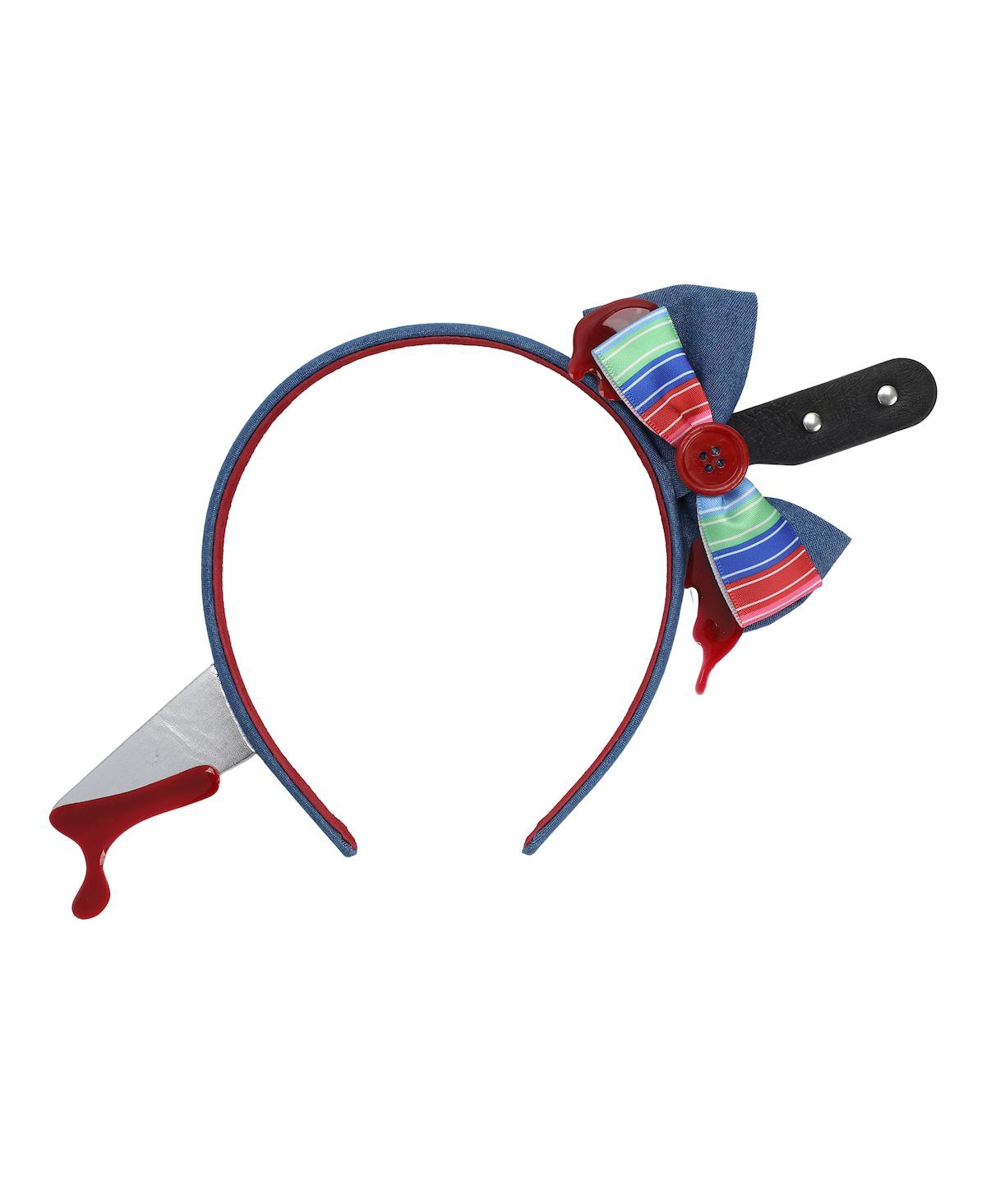 Bloody Bow With Knife In Head Headband - Multicolored