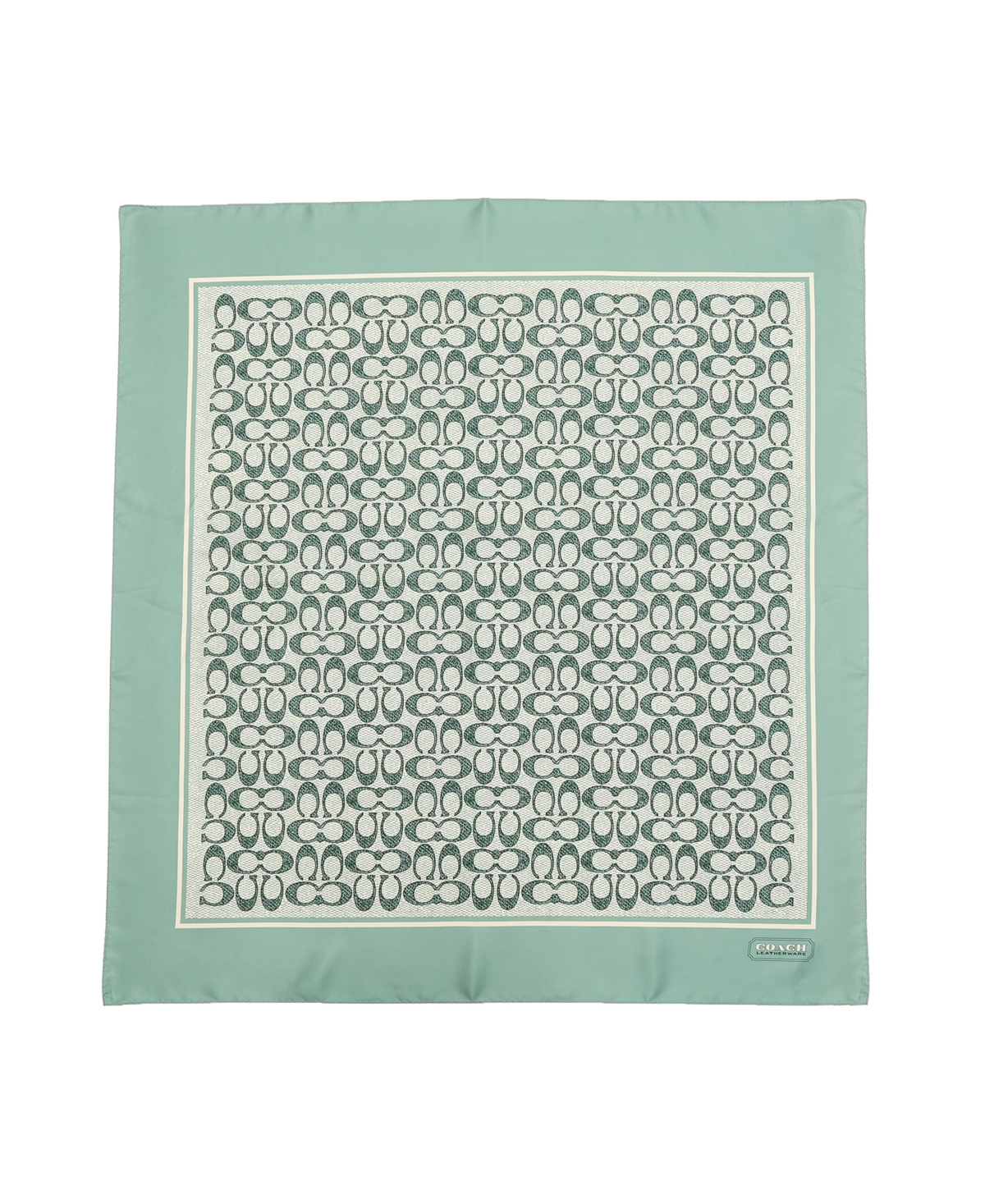 Coach 35" Textured Signature C Printed Silk Square