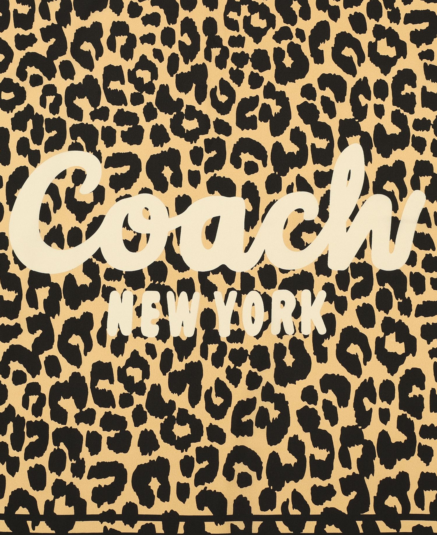 Women's Script Leopard Print Silk Bandana Scarf