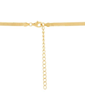 Created White Sapphire Necklace (3/4 ct. t.w.) in 14k Yellow Gold Over Sterling Silver, 16" + 2" extender