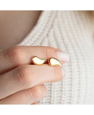 Pear Teardrop Earrings in Sterling Silver